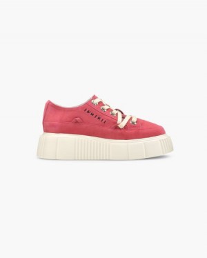 INUIKII Matilda Suede Low Ženske Tenisice Roze Hrvatska | 732016-JQW