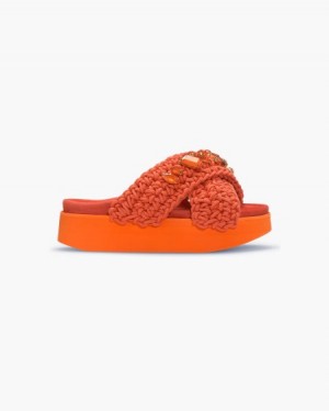 INUIKII Woven Stones Platform Ženske Cipele Narančaste Hrvatska | 762395-YRV