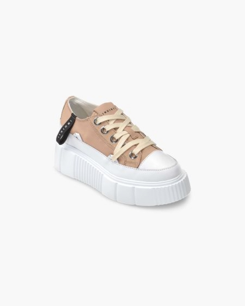 INUIKII Matilda Canvas Low 23 Ženske Platnene Cipele Sand Hrvatska | 572091-IXZ