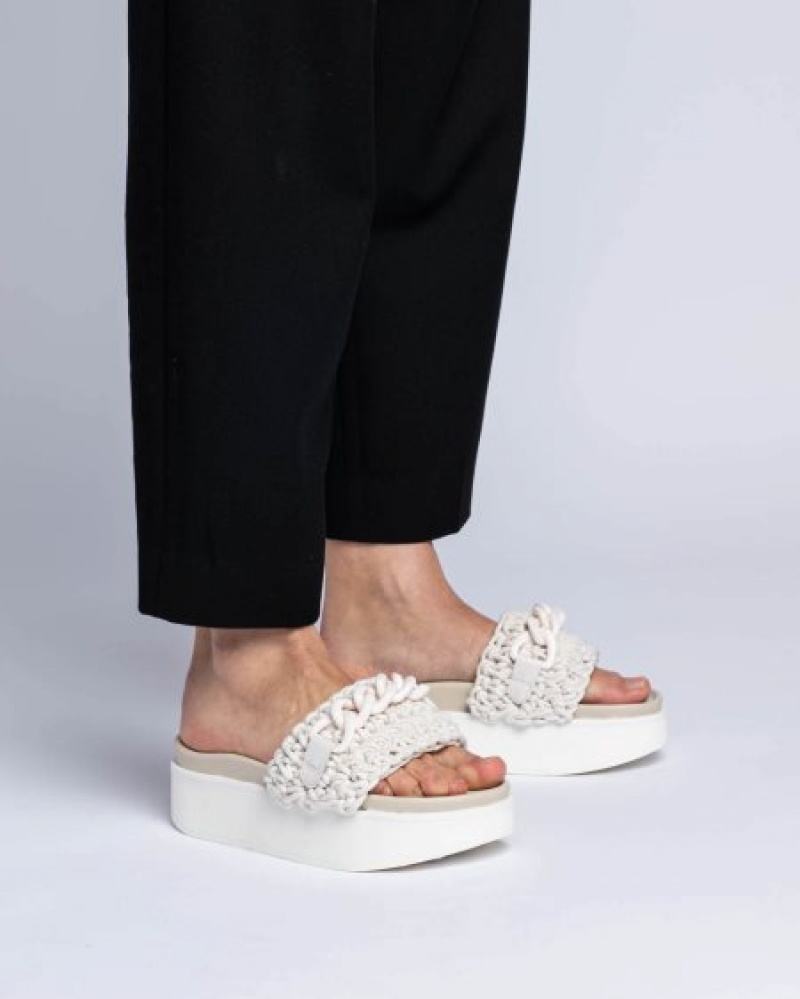 INUIKII Woven Chain Platform Ženske Cipele Krem Hrvatska | 017965-EXP